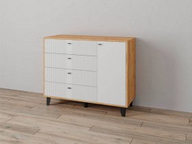 Комод «Катрин-13» (дуб крафт золотой/карбон фарфор) в Нерюнгри - neryungri.mebel-nsk.ru | фото