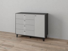 Комод «Катрин-13» (графит/светло-серый) в Нерюнгри - neryungri.mebel-nsk.ru | фото