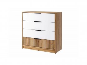 Комод КМ-001 Ивис (дуб крафт золотой/белый) в Нерюнгри - neryungri.mebel-nsk.ru | фото