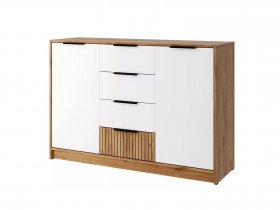 Комод КМ-002 Ивис (дуб крафт золотой/белый) в Нерюнгри - neryungri.mebel-nsk.ru | фото