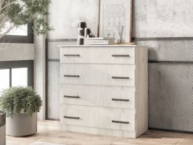 Комод Стандарт-6 NEW (дуб крафт белый) в Нерюнгри - neryungri.mebel-nsk.ru | фото