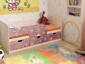 Кровать детская с ящиками 1,86 Минима Hello Kitty в Нерюнгри - neryungri.mebel-nsk.ru | фото
