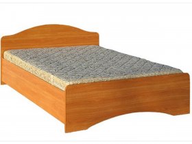 Кровать двуспальная 1,6м-1 (круглая спинка) в Нерюнгри - neryungri.mebel-nsk.ru | фото