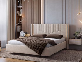Кровать двуспальная 1,6м Диор (кашемир суфле (велюр)) в Нерюнгри - neryungri.mebel-nsk.ru | фото