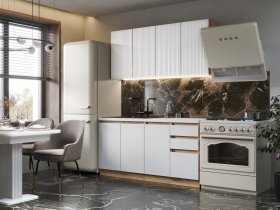 Кухонный гарнитур Ника 1,6 м (белый) в Нерюнгри - neryungri.mebel-nsk.ru | фото