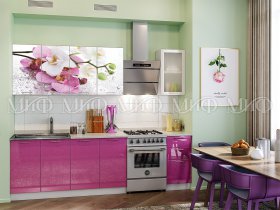 Кухонный гарнитур Орхидея (сиреневый) в Нерюнгри - neryungri.mebel-nsk.ru | фото