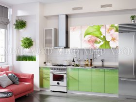 Кухонный гарнитур Яблоневый цвет в Нерюнгри - neryungri.mebel-nsk.ru | фото