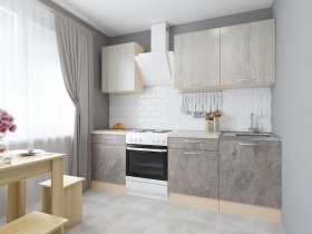Модульная кухня Йота (пикард/цемент) в Нерюнгри - neryungri.mebel-nsk.ru | фото