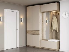 Модульная прихожая Бостон (дуб крафт серый/кашемир) в Нерюнгри - neryungri.mebel-nsk.ru | фото