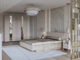 Модульная спальня Одетта (дуб эндгрей/меланж) в Нерюнгри - neryungri.mebel-nsk.ru | фото