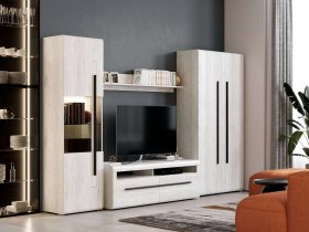 Модульная стенка Ницца (дуб витенберг) в Нерюнгри - neryungri.mebel-nsk.ru | фото