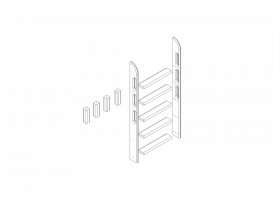 Пакет №10 Прямая лестница и опоры для двухъярусной кровати Соня в Нерюнгри - neryungri.mebel-nsk.ru | фото