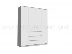 Шкаф 1600 с ящиками Челси (белый) в Нерюнгри - neryungri.mebel-nsk.ru | фото