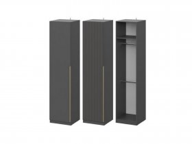 Шкаф ШК-50 Эккервуд (графит) в Нерюнгри - neryungri.mebel-nsk.ru | фото