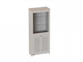 Шкаф-витрина двухдверная Валенсия (гостиная) в Нерюнгри - neryungri.mebel-nsk.ru | фото