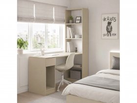 Стол письменный угловой «Лайт» 10.01 (сатин) в Нерюнгри - neryungri.mebel-nsk.ru | фото
