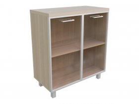 Тумба 2 двери со стеклом (бронза) Президент-ПРО Пр502 в Нерюнгри - neryungri.mebel-nsk.ru | фото