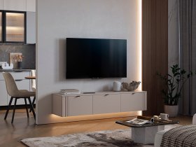 Тумба 2 Рич (кашемир/фрапучино матовый/черный) в Нерюнгри - neryungri.mebel-nsk.ru | фото