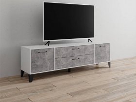 Тумба под ТВ Парус-13 (белый/ателье светлое) в Нерюнгри - neryungri.mebel-nsk.ru | фото